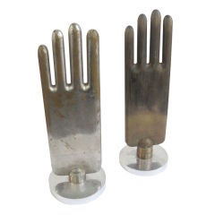 Mid-Century solid brass glove molds
