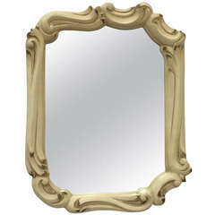 1940s Plaster Mirror in the Style of Serge Roche