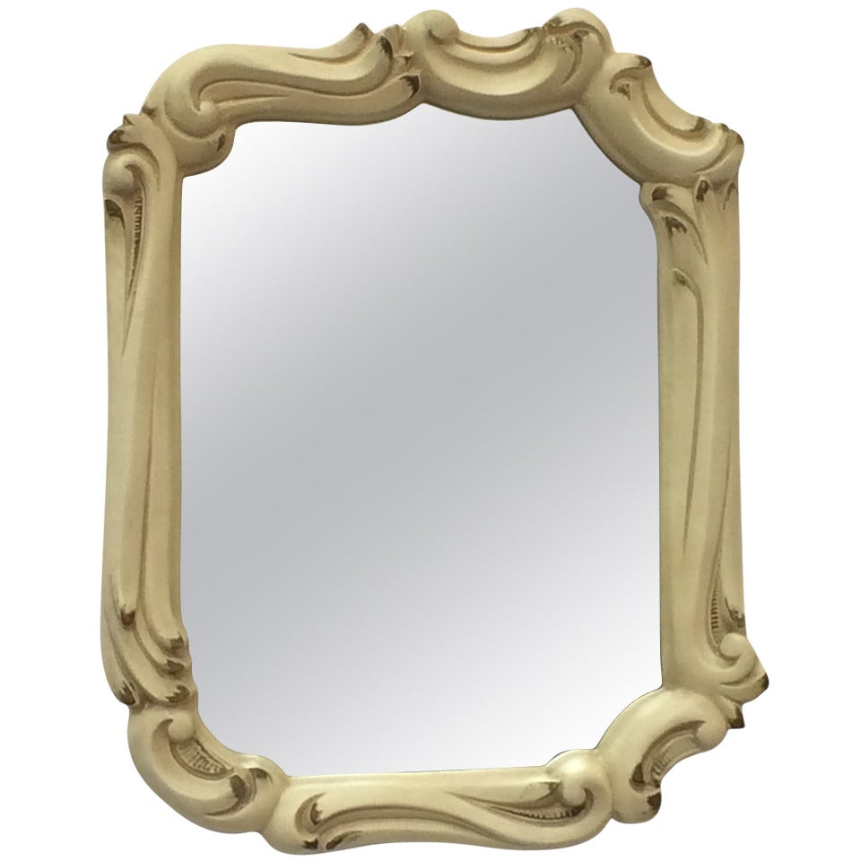 1940s Plaster Mirror in the Style of Serge Roche For Sale