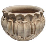 Hand-carved, beaux arts marble planter Antique Hand-carved, beaux arts marble planter
