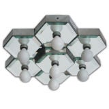 Glam 70s Beveled Mirrored Ceiling Fixture