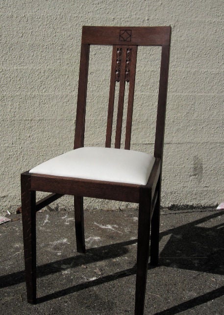 German Secessionist Dining Chairs set of 6 In Excellent Condition In Treasure Island, CA