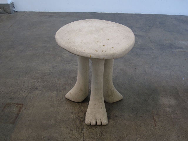 cast concrete John Dickinson side table