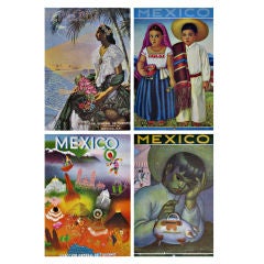 Vintage Art Deco Mexican Tourism Posters