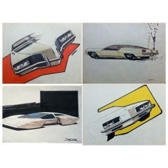 Vintage Concept Car Drawings