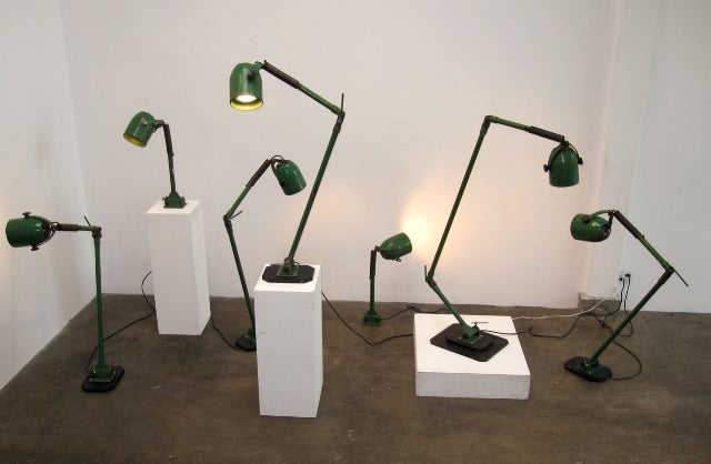 Vintage Post War Architectural Industrial Lighting Collection 1