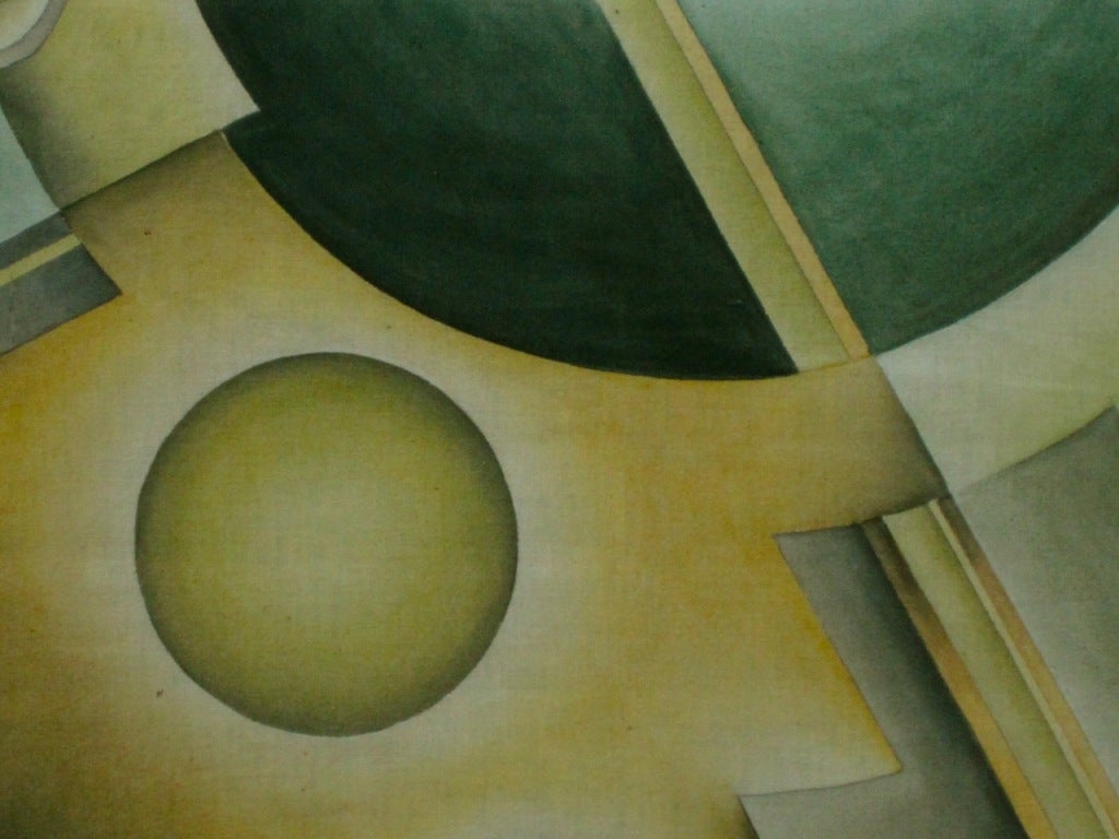 American Cosmic Art Deco Modernist Machine-Age Painting 1930s