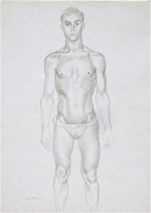 Bernard Perlin drawing from Andy Warhol Private Collection