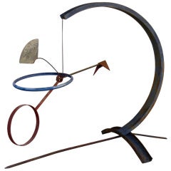 1960s Kinetic Metal Abstract Mobile