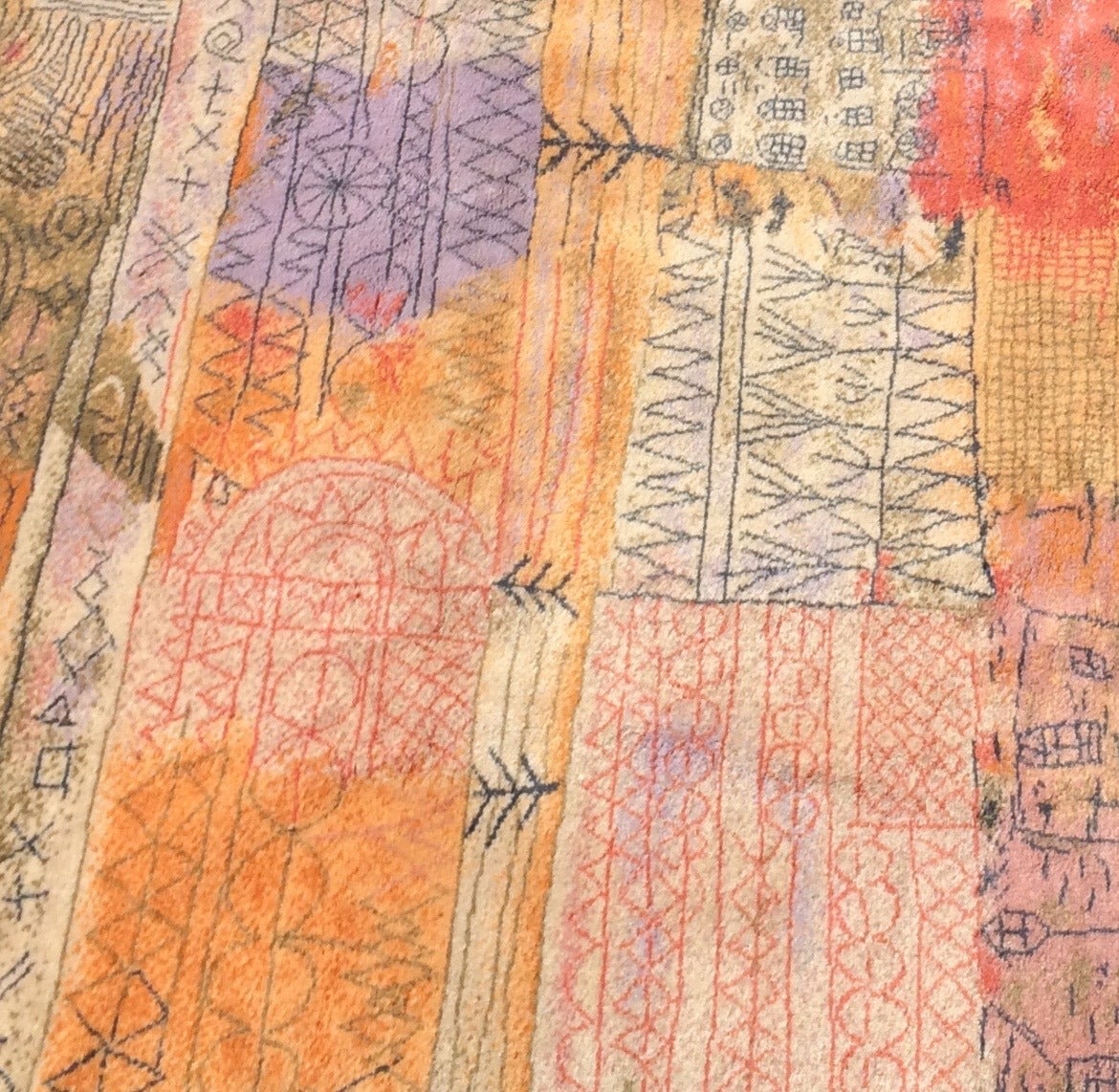 Late 20th Century Paul Klee Design, Danish Carpet, 1980s