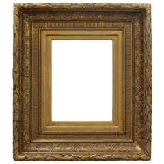 19th Century Gilded Hudson River School Picture Frame With Greek Key