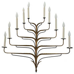 Gilded Metal Italian, 1950s Sconce by Palladio