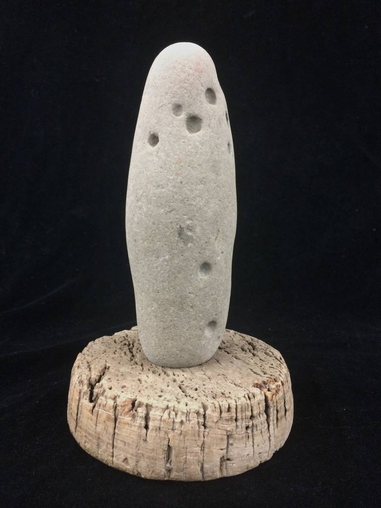 American Sea Stone and Driftwood Sculpture by Beat Generation Surrealist John Baxter For Sale