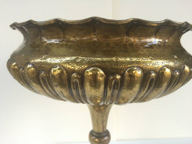 Hammered Brass Compote by Egidio Casagrande For Sale 5