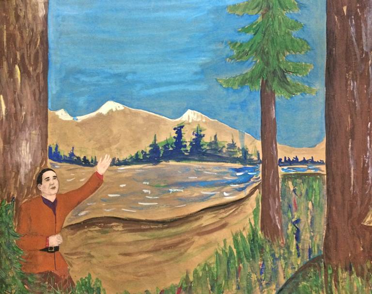 Mid-Century California Labor Mural Painting