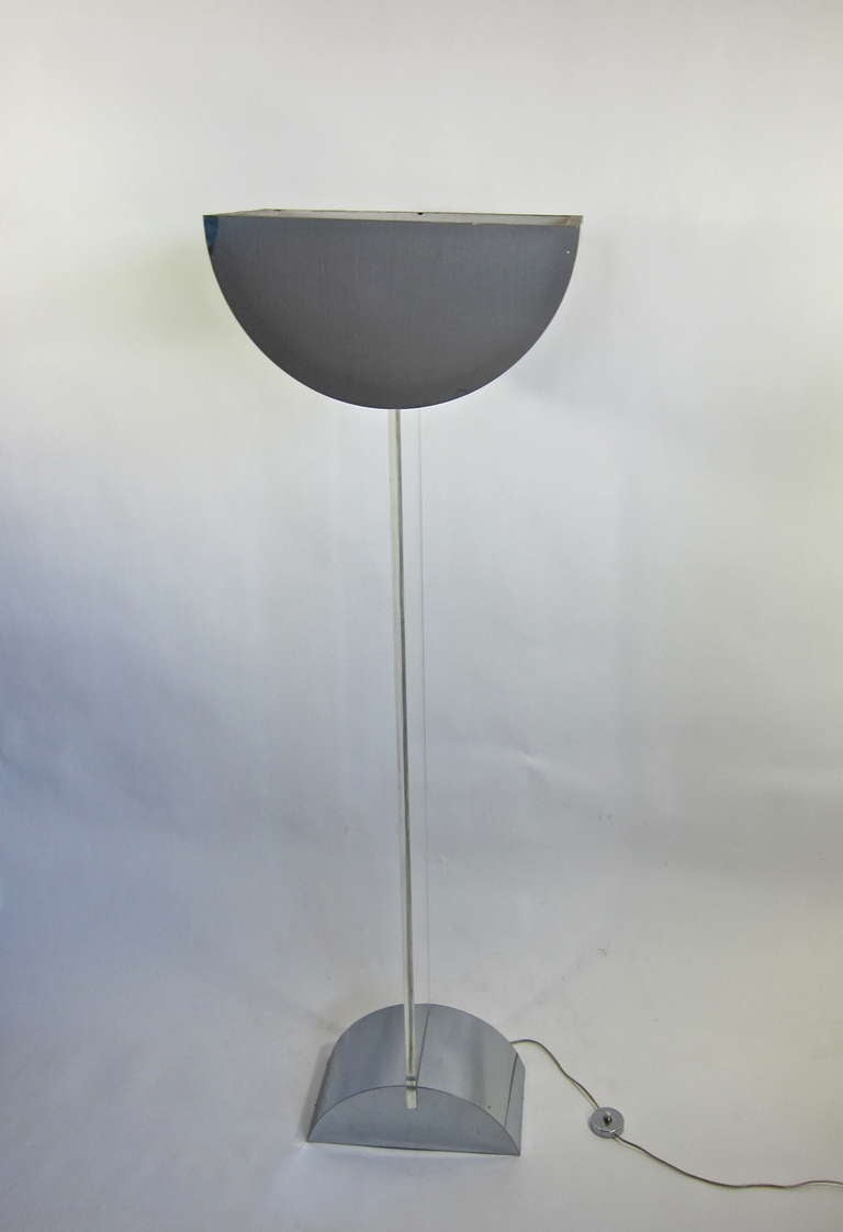 George Kovacs
Chrome and Lucite Torchiere
1979s
60 x 20 x 12 inches
Excellent condition, very minor ding in chrome