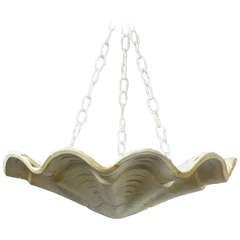 Plaster Scallop Shell Chandelier in the Manner of Frances Elkins