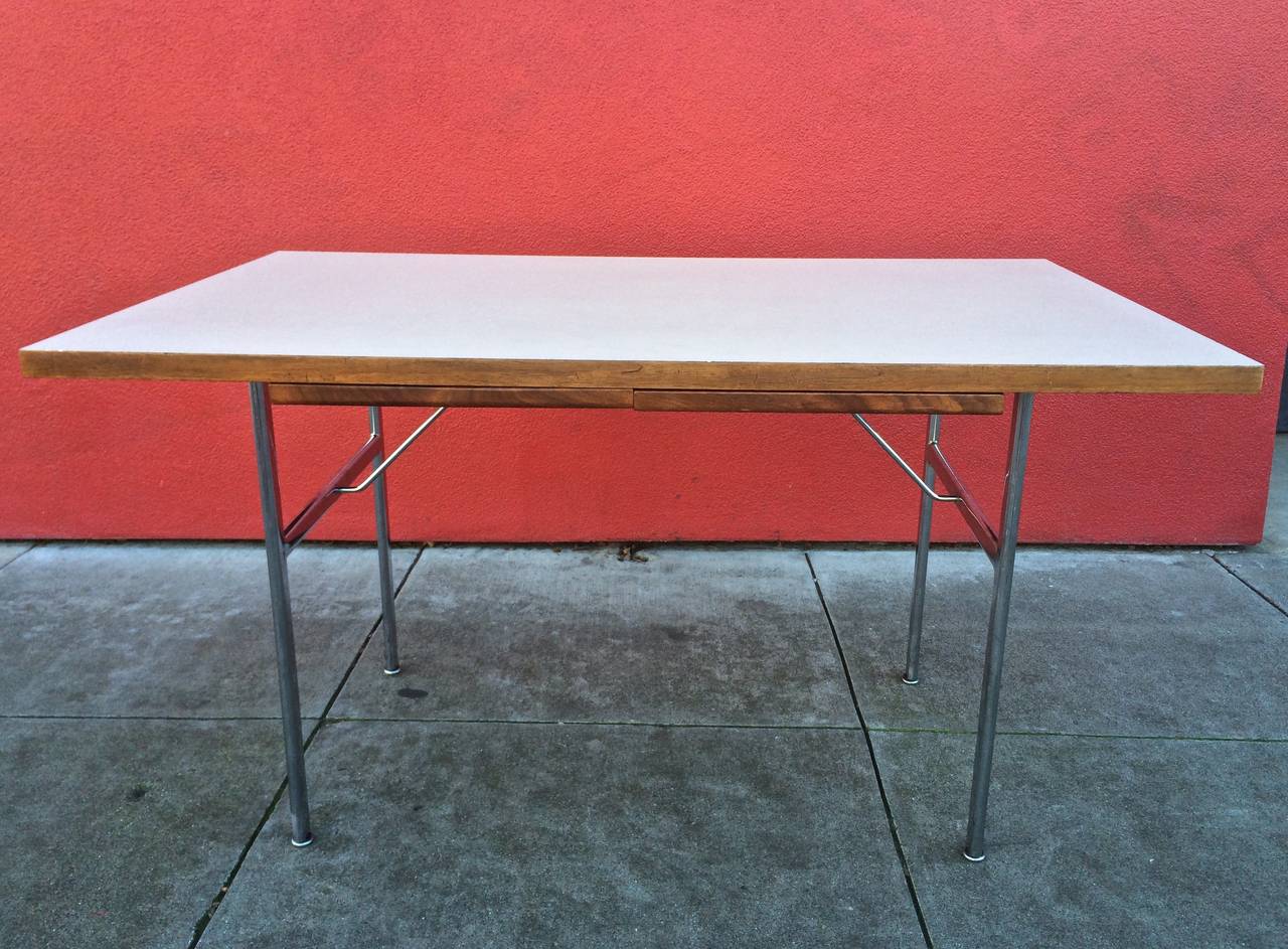 Mid-Century Modern George Nelson Desk With Drawers
