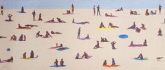 St. Tropez /// Contemporary Pop Art Beach Ocean Shore Figurative Swimming Modern