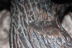 D'argenta Large Silver Plated Jaguar on Branch Sculpture Richard del Rio