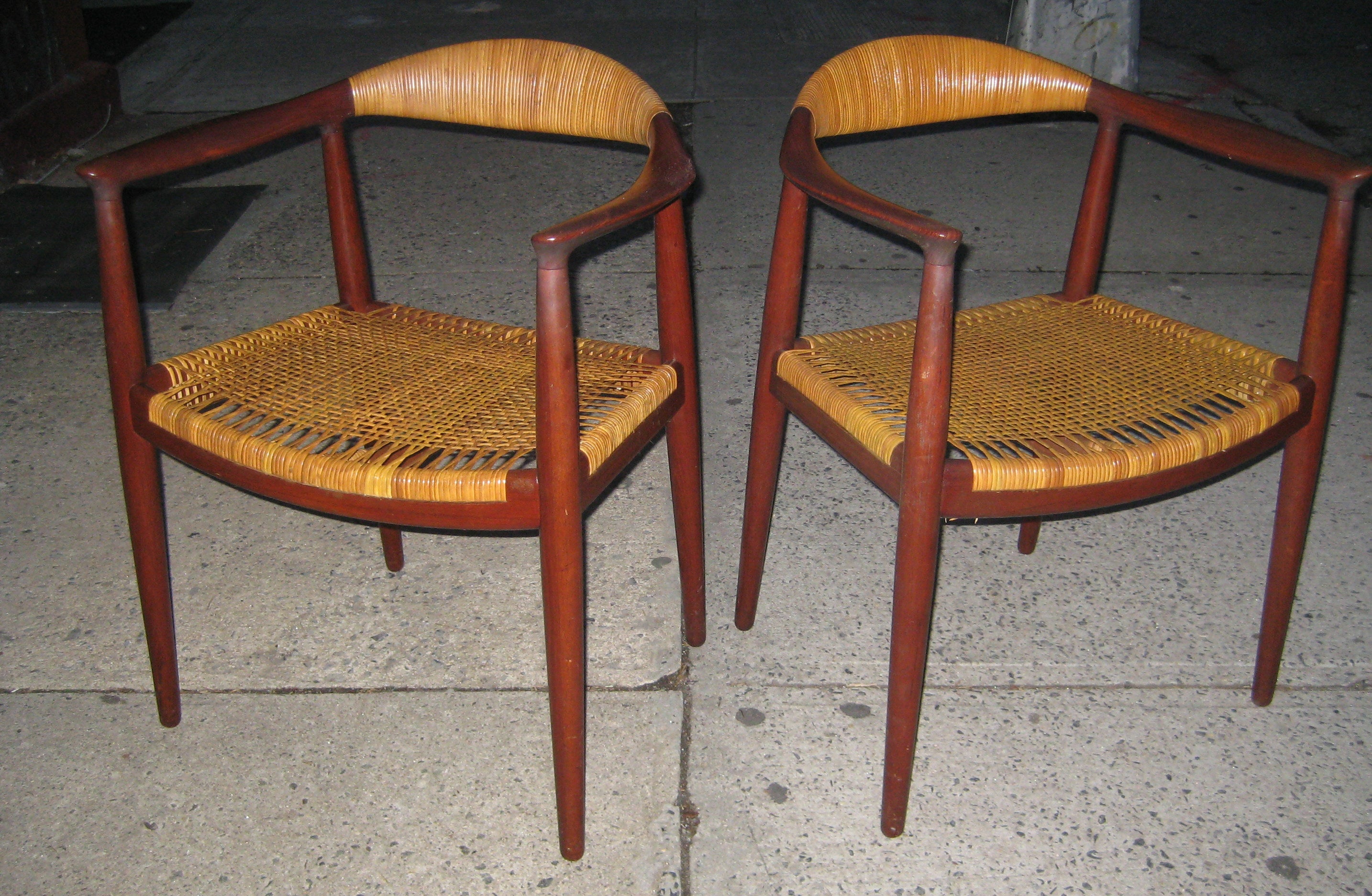 Early Hans Wegner Round Chairs