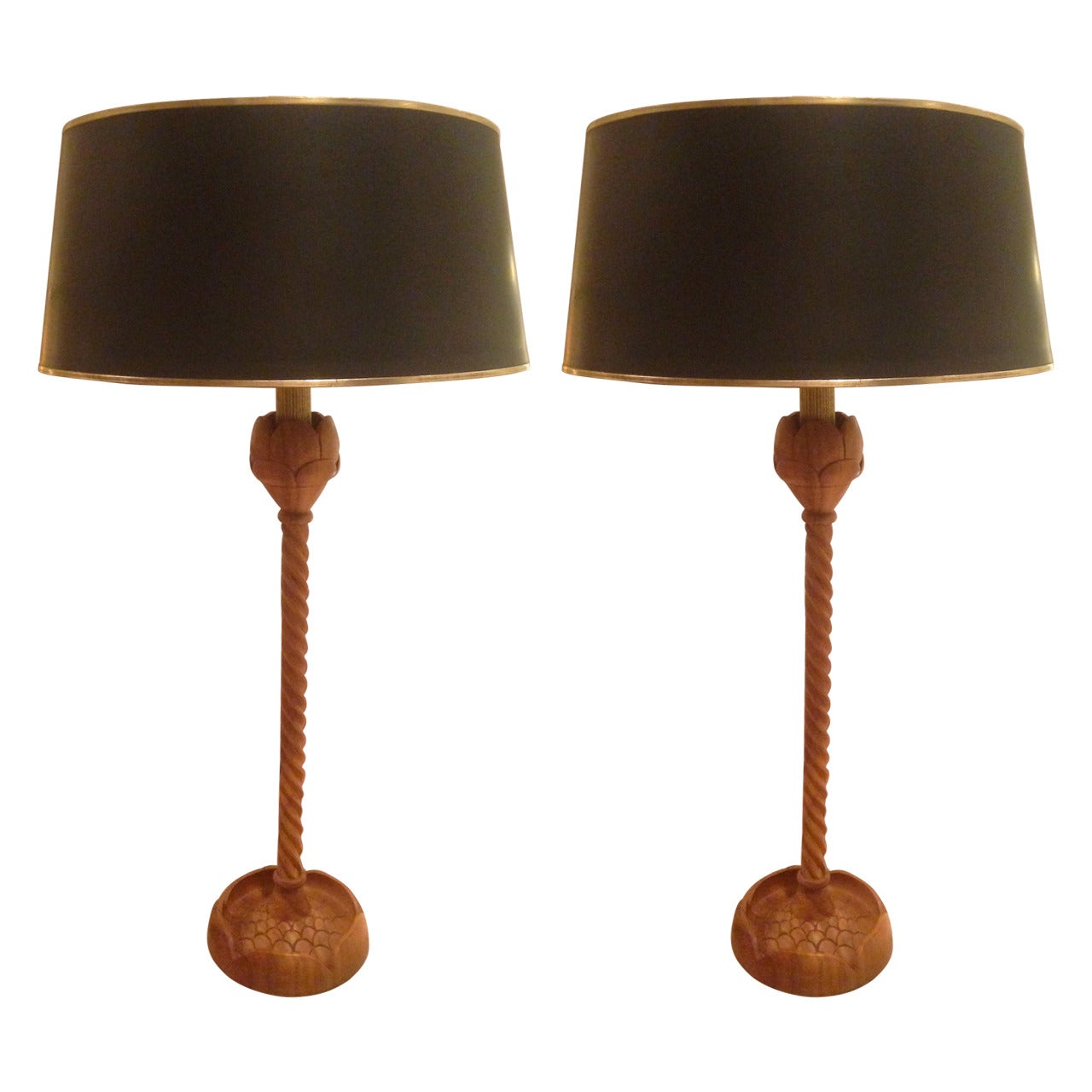 Pair of Large-Scale Table Lamps by Arthur Court