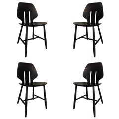 Set of Four Chairs by Ejvind A. Johansson for FDB Mobler