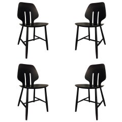 Vintage Set of Four Chairs by Ejvind A. Johansson for FDB Mobler