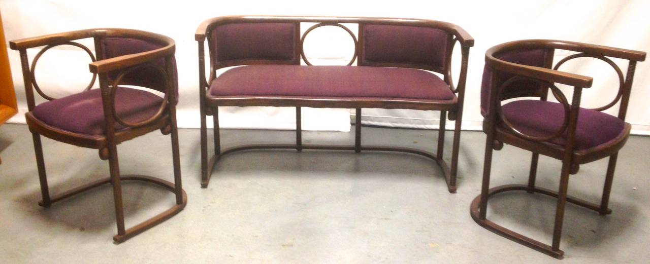 Josef Hoffmann Parlor Set for Thonet