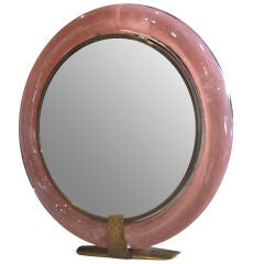 Carlo Scarpa Vanity Mirror for Venini Signed 7