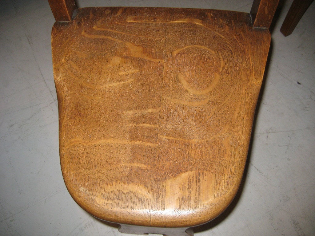 American Five Oak Arts and Crafts Children's Stool/Chairs
