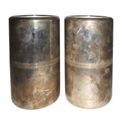 Pair of Christofle SIlverplate Wine Coolers