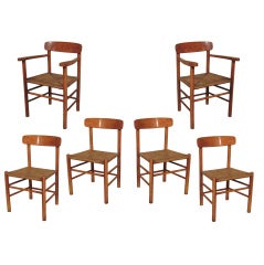 Set of Six Early Borge Mogensen Shaker Chairs