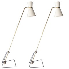 Pair of Counter-Balance Lamps after Pierre Guariche