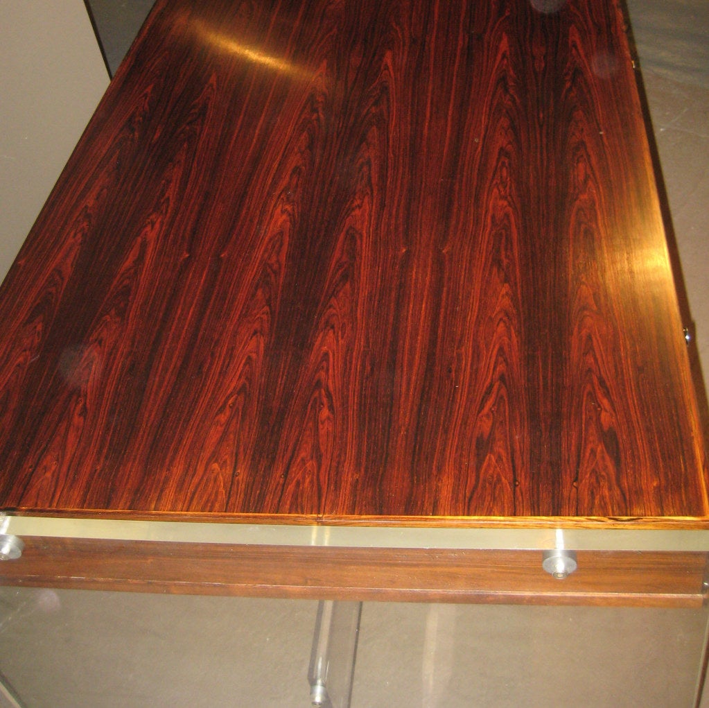 Mid-20th Century Rosewood and Lucite Desk By Poul Norreklit for Georg Petersen