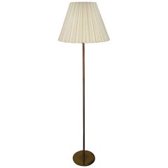 Paavo Tynell Brass and Cane Floor Lamp