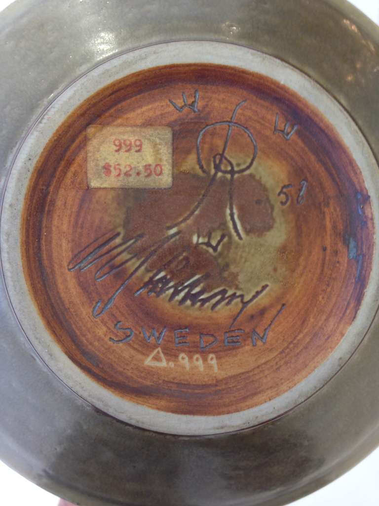 Mid-20th Century Carl Harry Stalhane Studio Pottery Vase