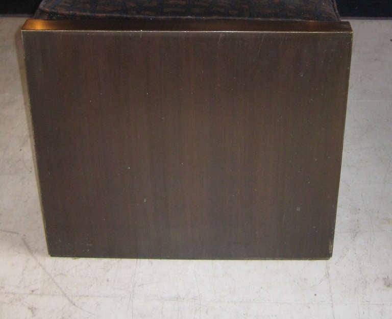 American Rosewood and Bronze Bench by Roger Sprunger for Dunbar