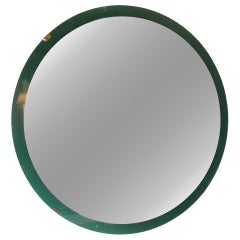 Large Eglomise and Bronze Framed Mirror