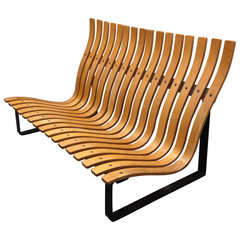 Bentwood and Steel Settee by Kho Liang Li 12