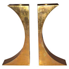Pair of French Bronze Dore Candlesticks