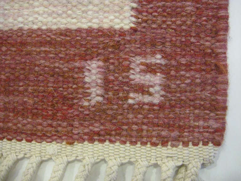 Swedish Flat-Weave Carpet by Ingegerd Silow In Good Condition For Sale In Brooklyn, NY