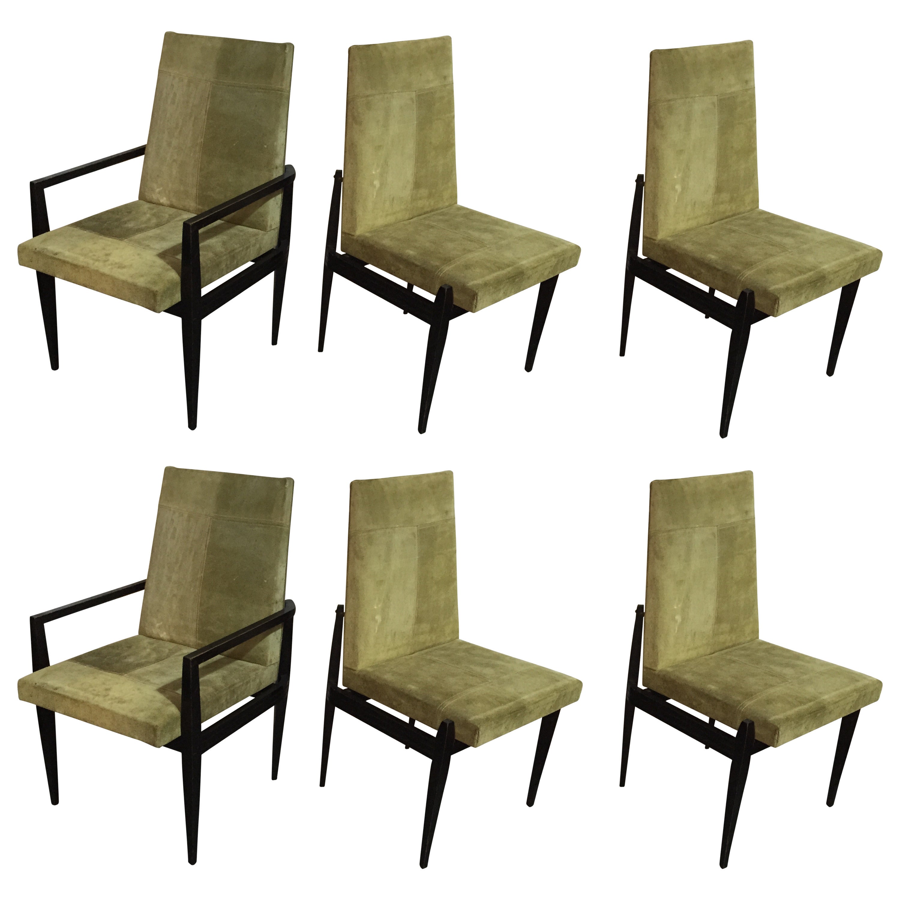 Set of Six Brazilian Dining Chairs by Moveis Cimo