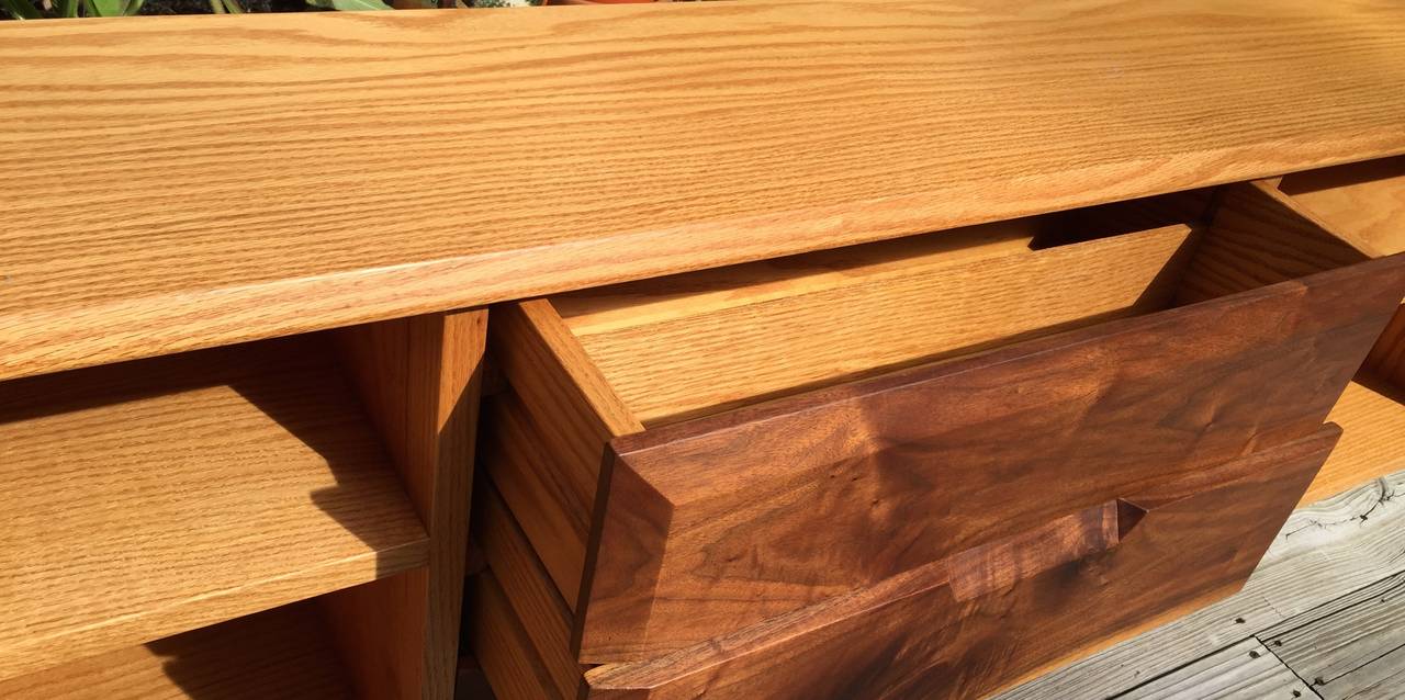 white oak shelves