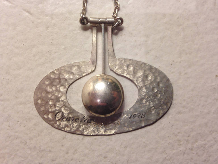 Beautiful silver Apple pendant on silver chain. Hallmarked and dated on reverse.
