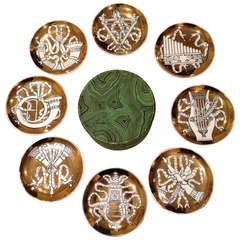 Fornasetti Set of Eight Coasters in Orginal Box