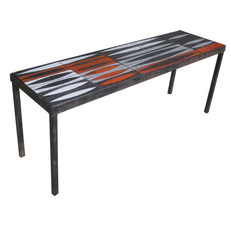 Rare Vintage Roger Capron Navette Cocktail Table