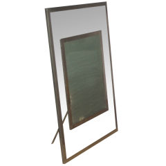 Large Gabriella Crespi Steel and Lucite Frame