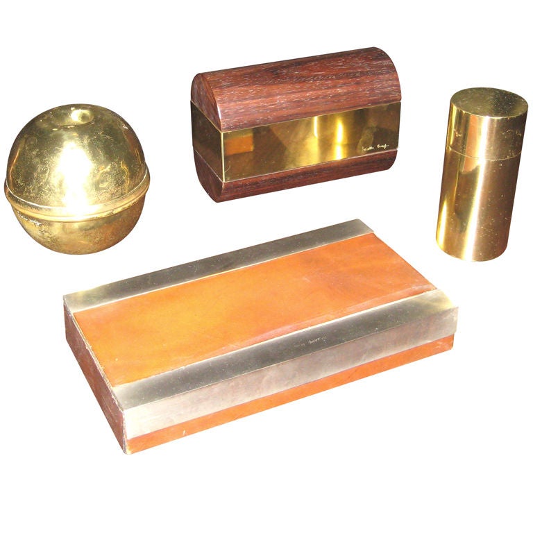 Collection of Four Gabriella Crespi boxes--signed