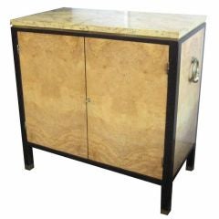 Dunbar Olive Burl and Marble Cabinet